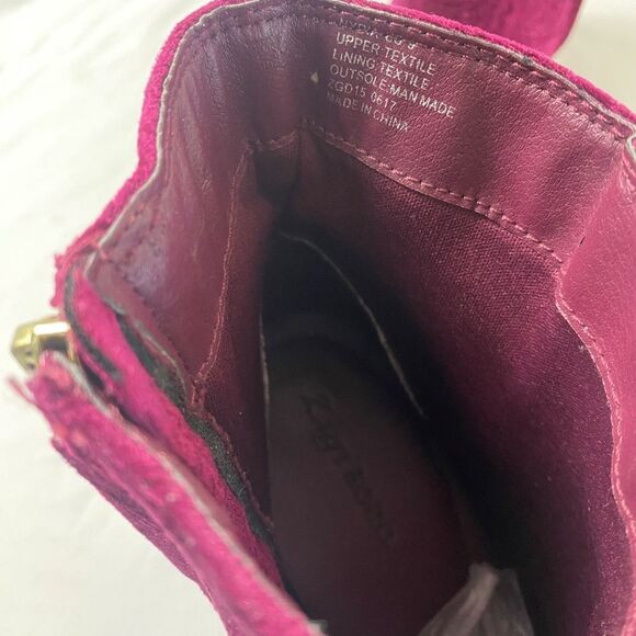 Zigi Soho Booties 9 NYDIA Burgundy velvet chunky heel lazer desgin - Picture 9 of 9